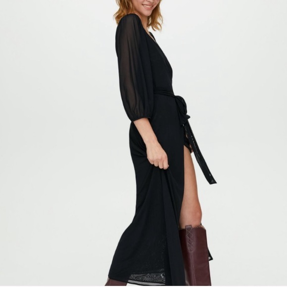 Aritzia Dresses & Skirts - ARITZIA • LITTLE MOON vesper wrap dress XS